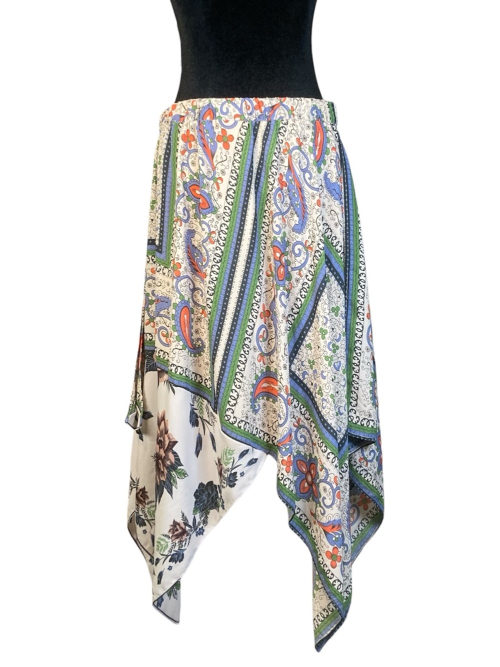 Maeve Anthropologie boho floral paisley handkerchief skirt Size 10 - Picture 2 of 6